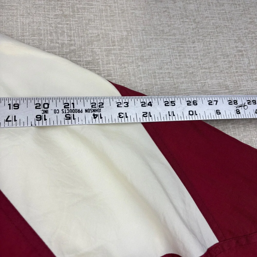 Vintage Adidas Windbreaker Jacket Mens Large Burgundy White Spellout Track Zip